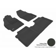 3D MAXpider Complete Set Custom Fit All-Weather Floor Mat for Select Toyota Prius Models - Kagu Rubber (Black)