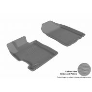 3D MAXpider Front Row Custom Fit All-Weather Floor Mat for Select Honda Civic Models - Kagu Rubber (Gray)