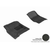 3D MAXpider Front Row Custom Fit All-Weather Floor Mat for Select Chevrolet Equinox/GMC Terrain Models - Kagu Rubber (Black)