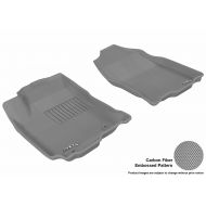 3D MAXpider Front Row Custom Fit All-Weather Floor Mat for Select Toyota RAV4 Models - Kagu Rubber (Gray)