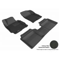 3D MAXpider Complete Set Custom Fit All-Weather Floor Mat for Select Hyundai Elantra Models - Kagu Rubber (Black)