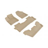 3D MAXpider L1HD08401502 Tan All-Weather Floor Mat for Select Honda Pilot Elite Models Complete Set