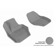 3D MAXpider Front Row Custom Fit All-Weather Floor Mat for Select Volvo XC60/S60 Models - Kagu Rubber (Gray)