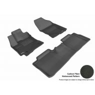 3D MAXpider Complete Set Custom Fit All-Weather Floor Mat for Select Toyota Corolla Models - Kagu Rubber (Black)