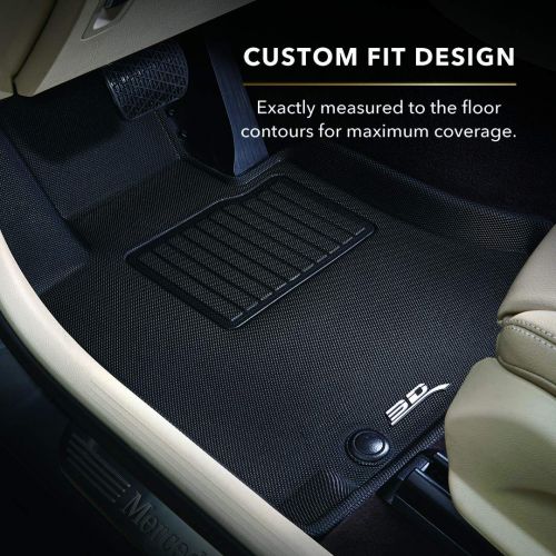  3D MAXpider Front Row Custom Fit All-Weather Floor Mat for Select Nissan Juke Models - Kagu Rubber (Tan)