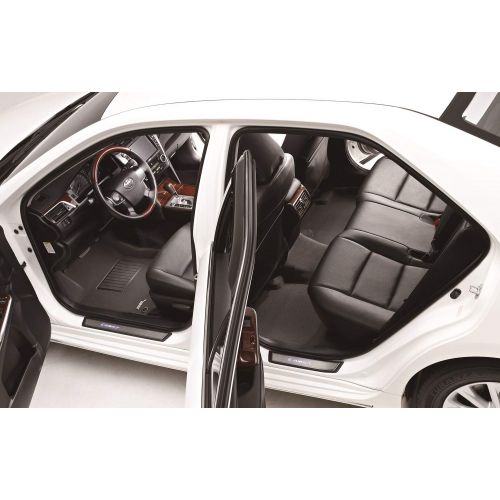  3D MAXpider L1CH08601509 Custom Fit All-Weather Floor Mats - Kagu Rubber Black Chevrolet Traverse 7-Seats Models