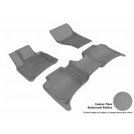 3D MAXpider Complete Set Custom Fit All-Weather Floor Mat for Select Porsche Cayenne Models - Kagu Rubber (Gray)