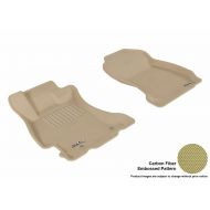 3D MAXpider Front Row Custom Fit All-Weather Floor Mat for Select Subaru Forester Models - Kagu Rubber (Tan)