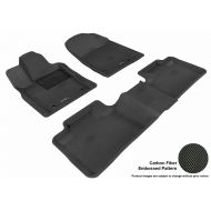 3D MAXpider Complete Set Custom Fit All-Weather Floor Mat for Select Jeep Grand Cherokee Models - Kagu Rubber (Black)