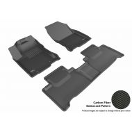 3D MAXpider Complete Set Custom Fit All-Weather Floor Mat for Select Lexus NX/ NX Hybrid Models - Kagu Rubber (Black)