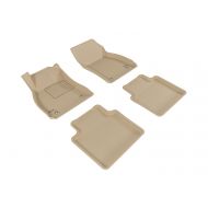 3D MAXpider Complete Set Custom Fit All-Weather Floor Mat for Select Buick LaCrosse Models - Kagu Rubber (Tan)