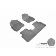 3D MAXpider Complete Set Custom Fit All-Weather Floor Mat For Select Honda CR-V Models - Kagu Rubber (Gray)