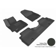 3D MAXpider Complete Set Custom Fit All-Weather Floor Mat for Select Kia Soul Models - Kagu Rubber (Black)