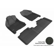 3D MAXpider Complete Set Custom Fit All-Weather Floor Mat for Select Cadillac SRX Models - Kagu Rubber (Black)