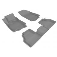 3D MAXpider Complete Set Custom Fit All-Weather Floor Mat for Select Buick Encore Models - Kagu Rubber (Gray)