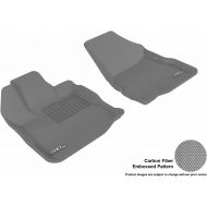3D MAXpider Front Row Custom Fit All-Weather Floor Mat for Select Chevrolet Equinox/GMC Terrain Models - Kagu Rubber (Gray)
