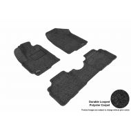 3D MAXpider Complete Set Custom Fit Floor Mat for Select Kia Soul Models - Classic Carpet (Black)