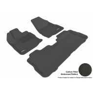 3D MAXpider Complete Set Custom Fit All-Weather Floor Mat for Select GMC Terrain Models - Kagu Rubber (Black)
