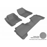 3D MAXpider Complete Set Custom Fit All-Weather Floor Mat for Select Ford C-MAX/Escape Models - Kagu Rubber (Gray)