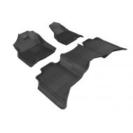 3D MAXpider Complete Set Custom Fit All-Weather Floor Mat for Select Dodge Models - Kagu Rubber (Black)