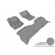 3D MAXpider Complete Set Custom Fit All-Weather Floor Mat for Select Nissan Frontier Models - Kagu Rubber (Gray)