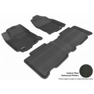 3D MAXpider Complete Set Custom Fit All-Weather Floor Mat for Select Toyota RAV4 Models - Kagu Rubber (Black)