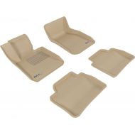 3D MAXpider Complete Set Custom Fit All-Weather Floor Mat for Select BMW 3 Series Sedan (F30) Models - Kagu Rubber (tan)