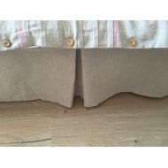 /3HLinen Tailored linen bed skirt, queen bedskirt, bed valance, linen dust ruffle, ruffle bedding, custom bed skirt