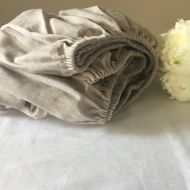 /3HLinen Fitted sheet, pure linen sheet, linen bedding, queen fitted sheet, uk size bedding, french linen sheet, grey linen sheet, dusty rose bedding