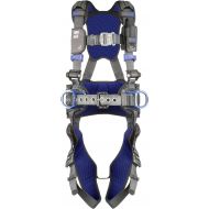 3M 1113121 DBI-SALA ExoFit X300 Comfort Construction Positioning Safety Harness, Construction Fall Protection, Aluminum Back and Hip D-Rings, Auto-Locking Quick Connect Leg and Chest Buckles, Small
