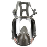 3M Full Facepiece Reusable Respirator 6800, NIOSH, Large Lens, ANSI High Impact Eye Protection, Silicone Face Seal, Four-Point Harness, Comfortable Fit, Painting, Dust, Chemicals, Medium