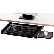3M Adjustable Under-Desk Keyboard Drawer, Three Height Settings, Wide Tray with Gel Wrist Rest Accomodates Most Keyboards, Slide Out Mouse Platform with Precise Mouse Pad, Black (K