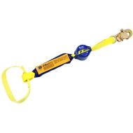 3M Fall Protection Business 3M DBI-SALA Retrax 1241463 Shock Absorbing Lanyard, 6 Single-Leg Retractable Web and Snap Hook At One End, Web Loop Choker At Other End, NavyYellow