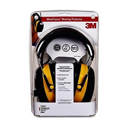 쓰리엠 3M WorkTunes Wireless Hearing Protector with Bluetooth Technology and AMFM Digital Radio (90542-3DC) - 3 Pack