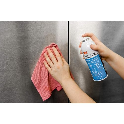 쓰리엠 3M Stainless Steel Cleaner and Polish 59158CC, 10 oz. Aerosol, 3 pack, 4 packscase (Pack of 12)