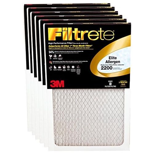 쓰리엠 Filtrete 3m Allergen Reduction Filter Electrostatic, Ultimate 14 X 20 X 1 Electrostatic 2200 Mpr