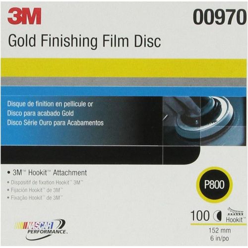 쓰리엠 3M Hookit Finishing Film Abrasive Disc 260L, 01055, 5 in, Dust Free, P600, 100 discs per pack