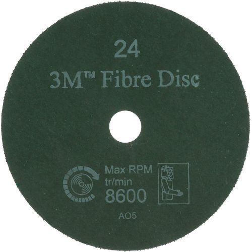 쓰리엠 3M 01923 Green Corps 7 x 7/8 24 Grit Fiber Disc (Pack of 5)