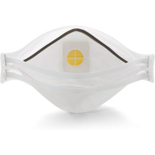 쓰리엠 3M Aura Particulate Respirator 9211+/37193(AAD) N95, Stapled Flat Fold Disposable, Exhalation Valve, 10 Per Box, 120 Dust Masks (Case of 12)