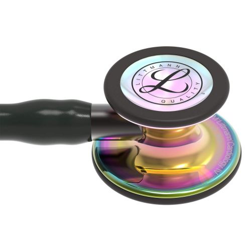  3M Littmann Cardiology IV Diagnostic Stethoscope, Smoke-Finish Chestpiece, Black Tube, Smoke Stem and Headset, 27 inch, 6162