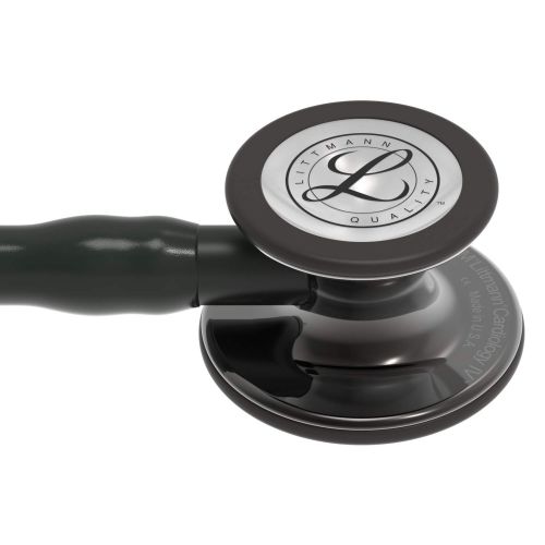  3M Littmann Cardiology IV Diagnostic Stethoscope, Smoke-Finish Chestpiece, Black Tube, Smoke Stem and Headset, 27 inch, 6162