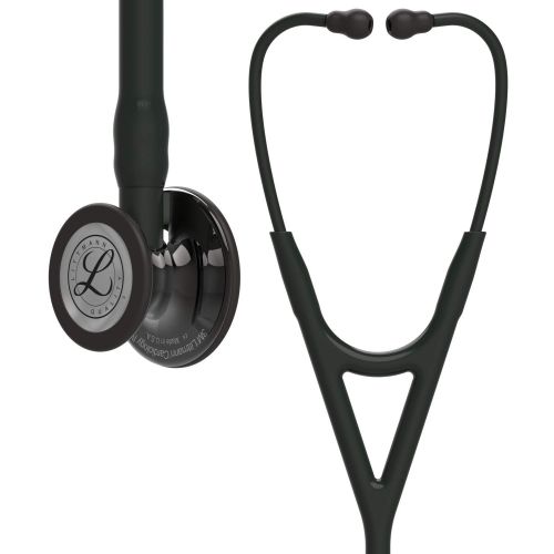  3M Littmann Cardiology IV Diagnostic Stethoscope, Smoke-Finish Chestpiece, Black Tube, Smoke Stem and Headset, 27 inch, 6162