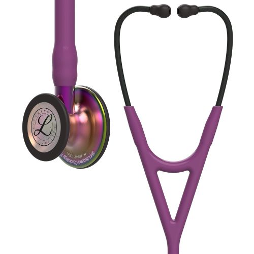  3M Littmann Cardiology IV Diagnostic Stethoscope, Smoke-Finish Chestpiece, Black Tube, Smoke Stem and Headset, 27 inch, 6162