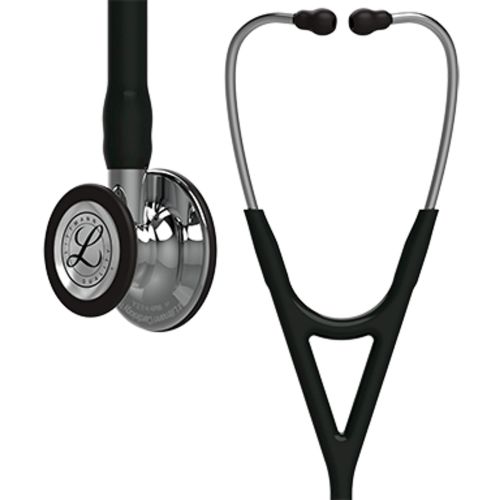  3M Littmann Cardiology IV Diagnostic Stethoscope, Smoke-Finish Chestpiece, Black Tube, Smoke Stem and Headset, 27 inch, 6162