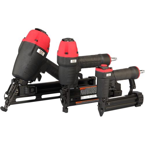  3PLUS HCBFN3SP Pneumatic Angle Finish Nailer & Narrow Crown Stapler & Pinner Combo Kit