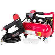 3PLUS HCB050401 18-Gauge Brad Nailer and Quiet Air Compressor Combo kit