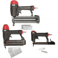 3PLUS HCBTF3SP Pneumatic Nail Gun Combo Kit with Finish Nailer, Brad Nailer & Fine Wire Stapler, 3-Piece Finish and Trim Kit