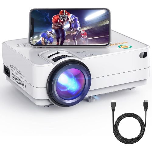  Wi-Fi Mini Projector 3Stone A5 6500 Lux Portable Movie Projector with 1080P Supported, Wireless Screen Mirroring, Blue-ray Glass Lens, Outdoor Multimedia Video Projector Support TV