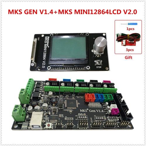  3d printer 3D Printer - MKS GEN V1.4 Integrated Mother Board +MKS MINI12864LCD Panel DIY beginer kit ramps1.4 mega2560 All in Ones mainboard Kossel Kits