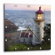 3dRose Haceta Head lighthouse, Oregon, USA - US38 RKL0018 - Raymond Klass, Wall Clock, 13 by 13-inch